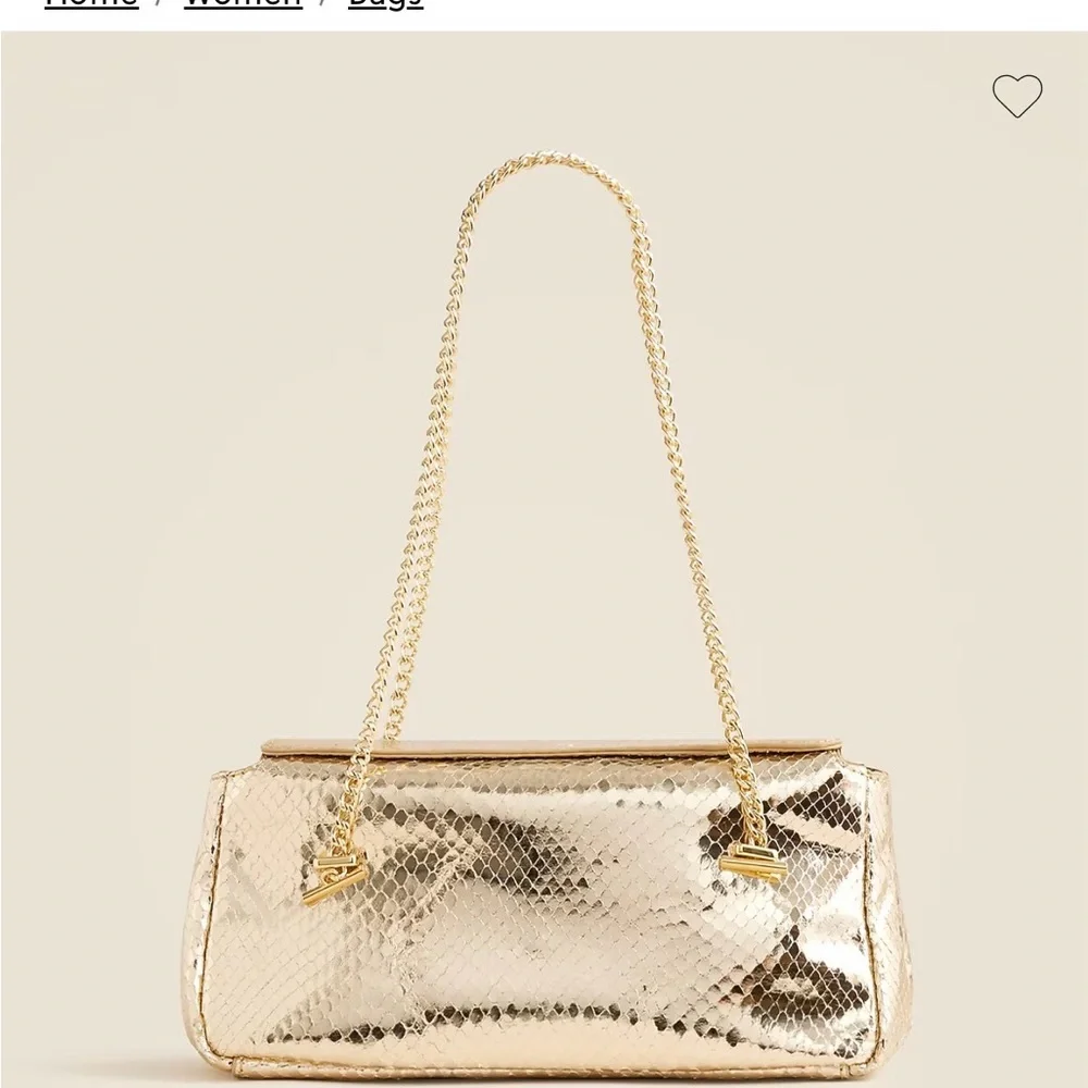 J. Crew Gold Snakeskin Clutch - Picture 2 of 3